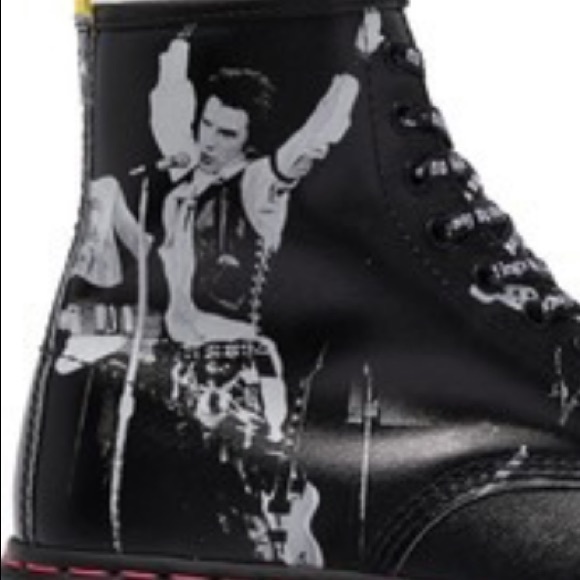 SEX PISTOLS X DR MARTENS BLK LEATHER LACE-UP BOOT - Picture 7 of 7
